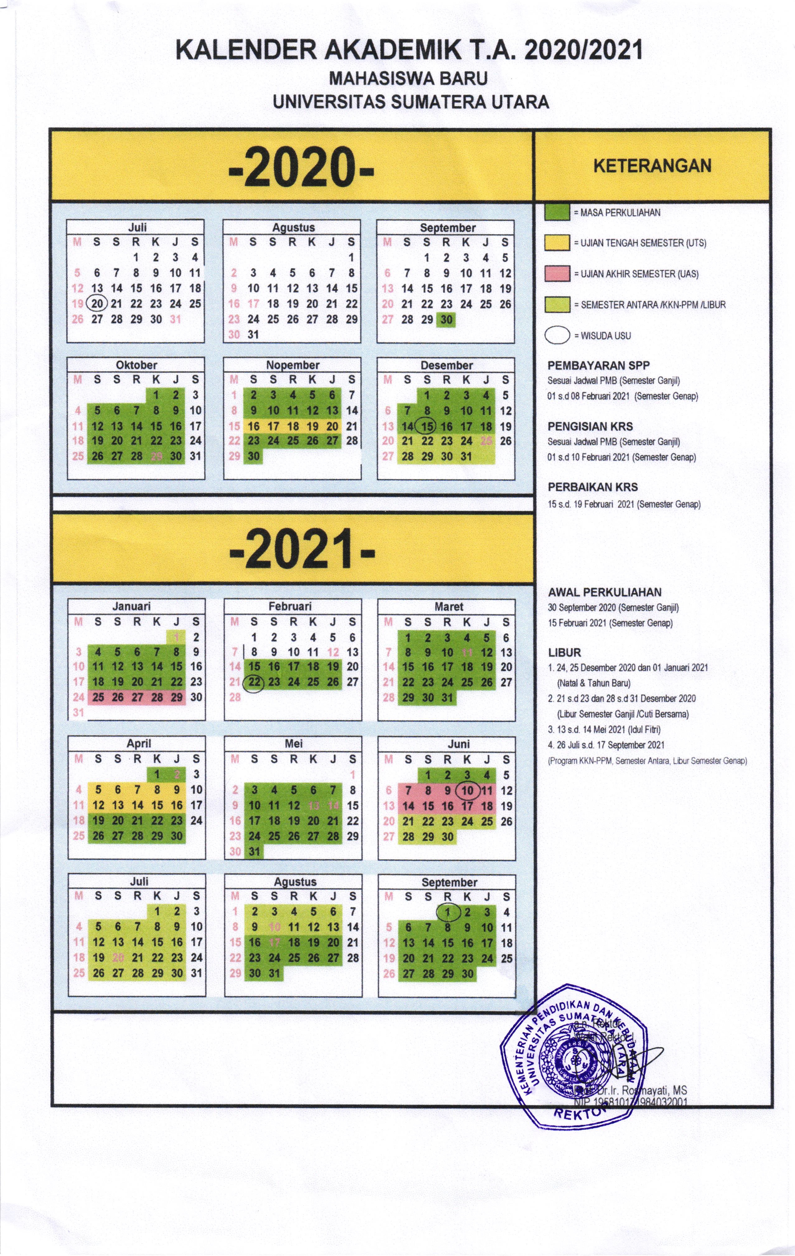 Kalender Akademik mahasiswa Baru
